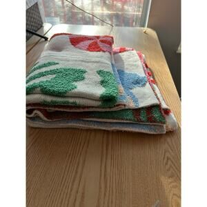 New Pillowfort Plush Fleece Throw Blanket Candy 🍬 Print Pink blue size 50”x60”